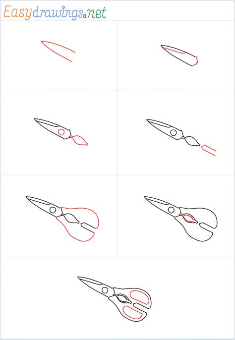 How To Draw A Kitchen shears Step by Step - [7 Easy Phase]