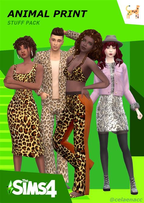 An Animal Print Outfit Pack For The Sims4