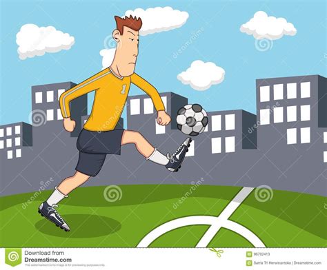 Soccer Player Cartoon Stock Vector Illustration Of Player