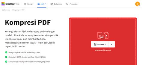 Kompresi PDF Menjadi 300 KB Online Smallpdf