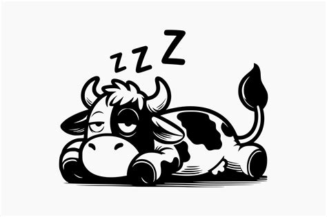 Tired Cow Graphic By Berridesign Creative Fabrica