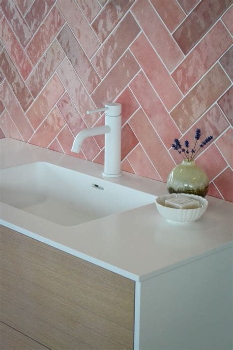 Equipe Artisan Rose Mallow Bathroom Design Tiles Ceramic Tiles