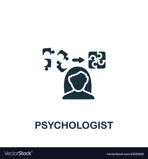 Psychologist Icon Monochrome Simple Psychology Vector Image