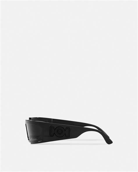 Medusa Biggie Shield Sunglasses Black Versace