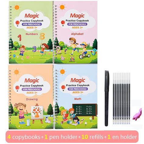 Magic Ink Copybooks For Kids Reusable Handwriting Workbooks For