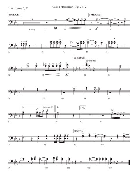 Raise A Hallelujah Choral Anthem Satb Trombone Sheet Music Pdf Lifeway Choral Arr Craig