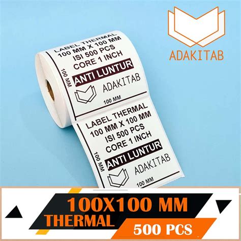 Jual DIRECT THERMAL LABEL STICKER BARCODE UKURAN 100X100MM 100 X 100