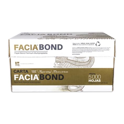 CAJA DE PAPEL COPAMEX FACIA BOND CARTA 99 PORCIENTO BLANCURA 10