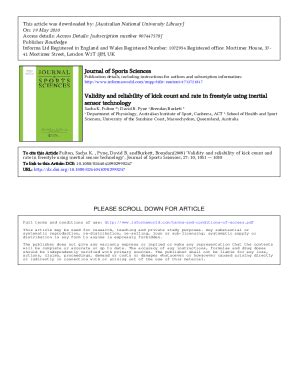 Fillable Online Validity And Reliability Of Kick Count And Rate In