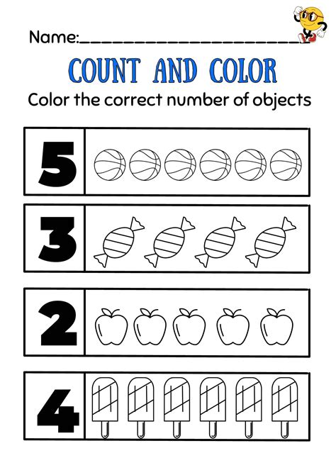 Count And Color Worksheets Coloring Page Coloringus The Best Porn Website