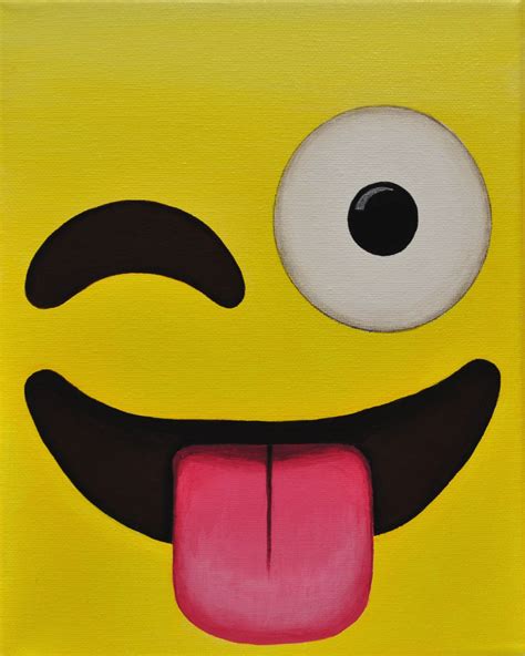 Emoji Canvas Painting At Explore Collection Of