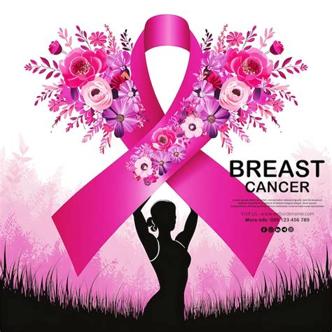 Breast Cancer Awareness Social Media Poster Template Design Premium Ai Generated Psd