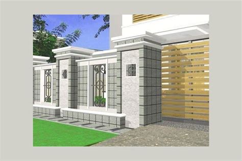 10 Contoh Keramik Pagar Depan Rumah Minimalis Sederhana Tapi Modern