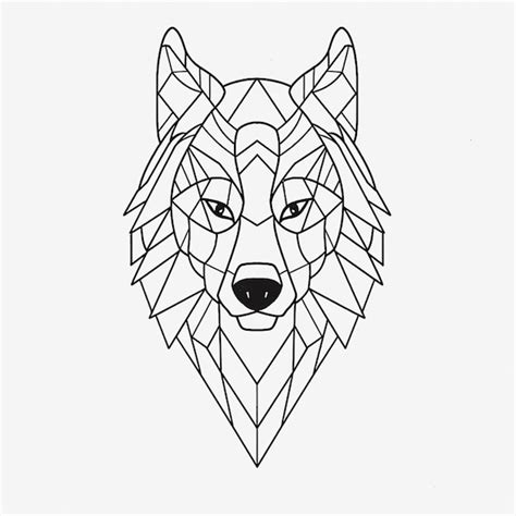 Premium AI Image A Black And White Drawing Of A Wolfs Head With