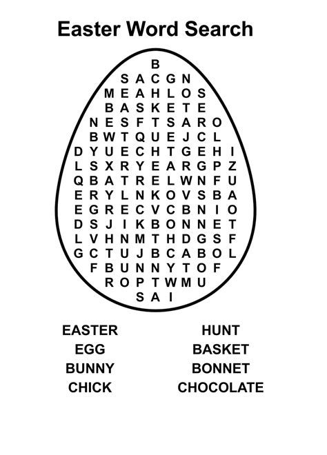 Free Easter Printables Word Search Check Out Some Of The Printable