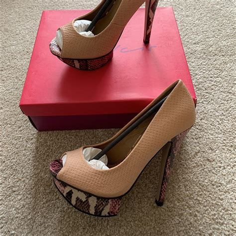 Dolcis Sexy Snake Print And Nude High Heels Brand Depop