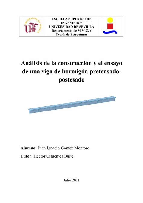 Pdf An Lisis De La Construcci N Y El Ensayo De Una Viga De Bibing