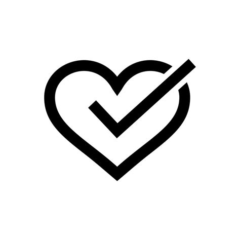 Heart Check Mark Icon 12804764 Vector Art At Vecteezy