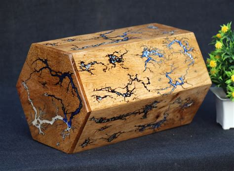 Luxury Urn Box For Human Ashes Rosewood And Epoxy Cremation Etsy