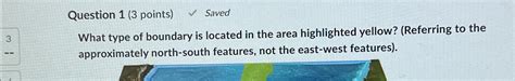 Solved Question 1 3 Points SavedWhat Type Of Boundary Chegg