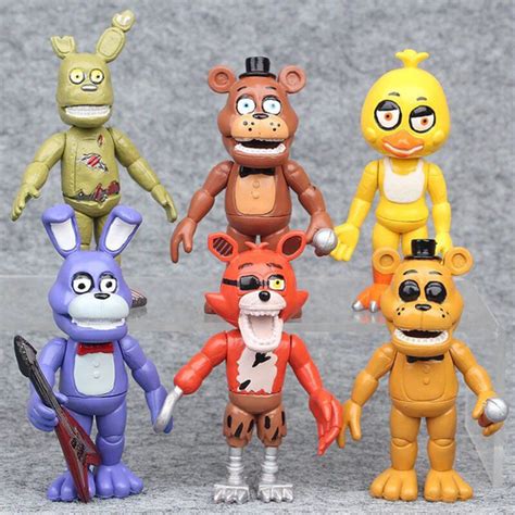 Kit 6 Bonecos Animatronics Five Nights At Freddys Fnaf Em Promoção Na Americanas