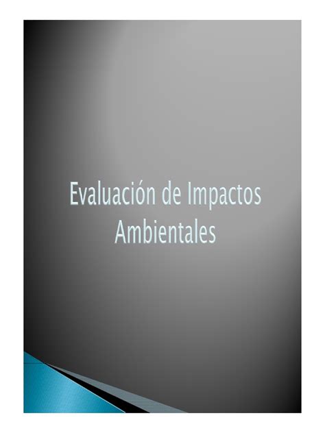 PDF 1 Evaluación de Impactos Ambientales DOKUMEN TIPS