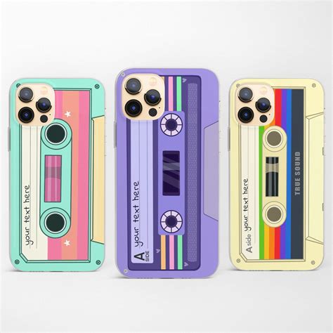 Custom Cassette Tape Phone Case Fit Iphone 15 Pro 14 13 Mini 12 11 Fits Samsung S24 S23 S22 S21