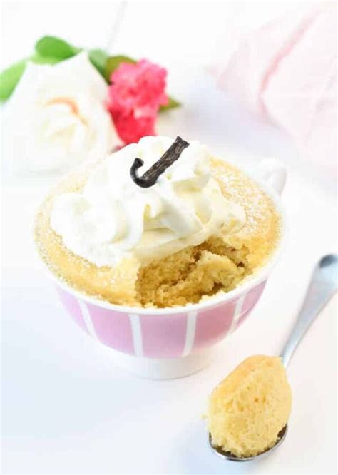 Keto Vanilla Mug Cake With Almond Flour Sweet As Honey