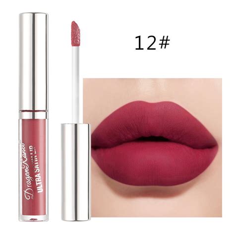 Buy 12 Colors Lipstick Waterproof Long Lasting Matte Lip Matte Lipstick Nonstick Cup Moisturize