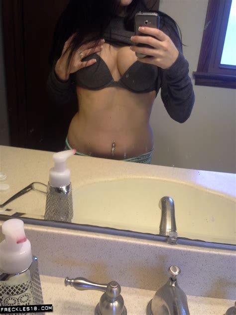 Stacked Brunette Cutie Freckles Takes Pictures Of Her Naked Body PornPics