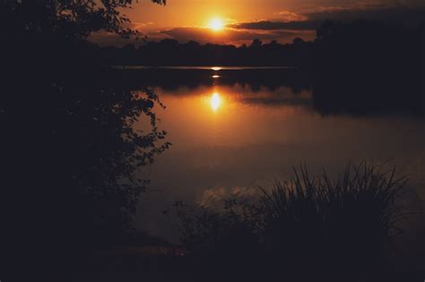 Premium Photo Beautiful Summer Sunset On A Lake In Bavaria