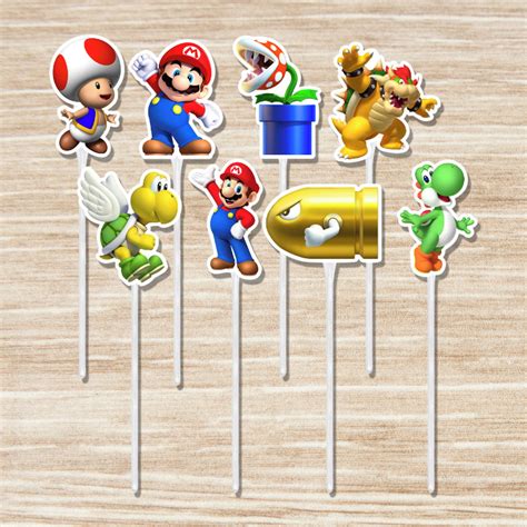 Topper para Docinhos Doces Festa Super Mário Bros Elo7