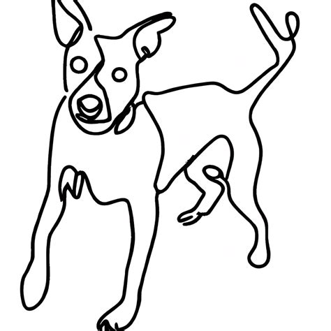 Minimalist Rat Terrier Illustration · Creative Fabrica