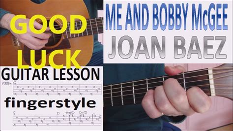 Me And Bobby Mcgee Joan Baez Fingerstyle Guitar Lesson Youtube