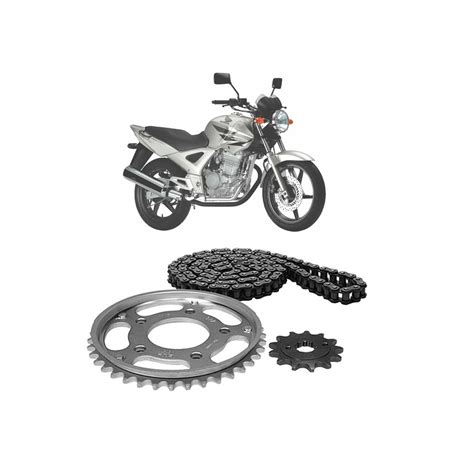 Kit relação transmissão tração CBX250 Twister 2001 a 2008 Honda Submarino