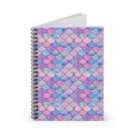 Mermaid Notebook Mermaid Spiral Notebook Mermaid T Idea Etsy