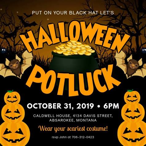 Halloween Potluck Template