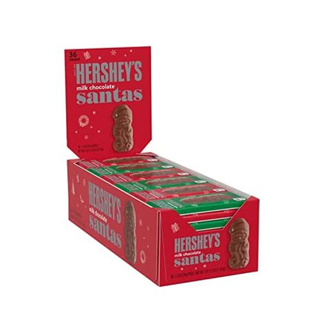 Hersheys Milk Chocolate Santas Christmas Candy Bars 12 Oz 36 Count