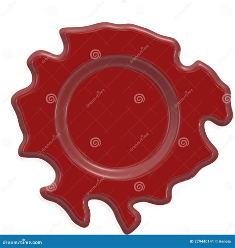 Red Wafer Or Wax Seal 3d Illustration Stock Illustration Illustration Of Range Brand 279440141