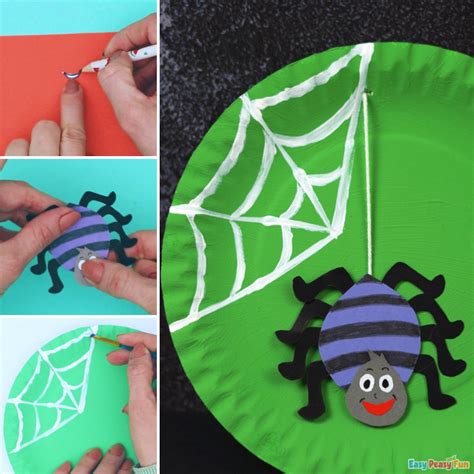 Spider Paper Plate Craft - Easy Peasy and Fun