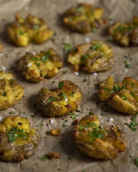 Smashed Potatoes Aus Dem Ofen Einfaches Rezept