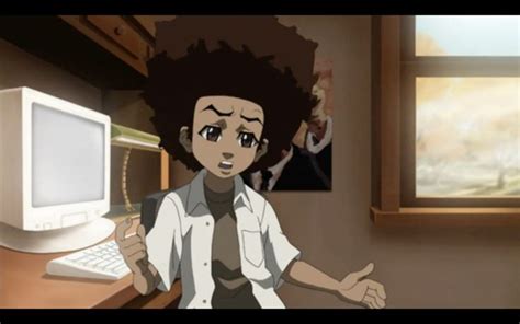 Huey at his Computer | Cartoon profile pics, Boondocks, Rap wallpaper