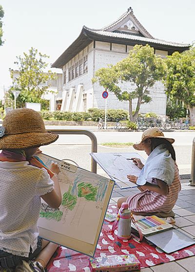 「崇善」をスケッチ 夏休みこども絵画大会 平塚・大磯・二宮・中井 タウンニュース