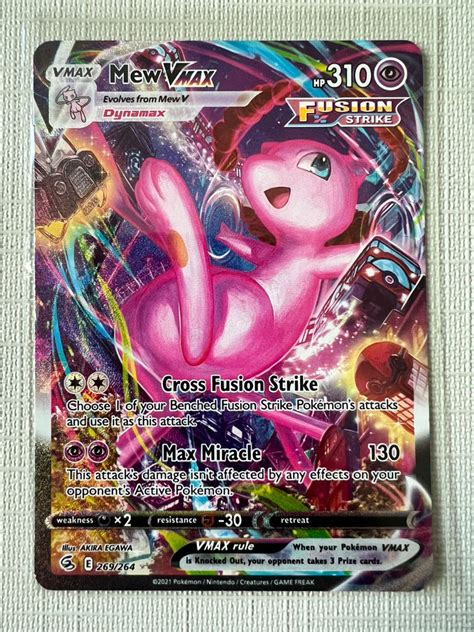 Mew VMAX Alternate Art AA Mint Pokemon Card Fusion Strike Hobbies