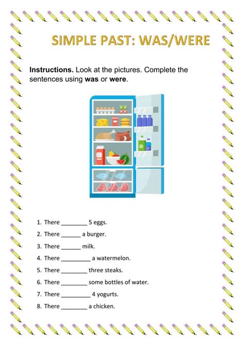 Ejercicio De Was Were Para Grade Cuadernos Interactivos Cuadro De