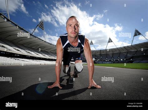 Paralympics - Oscar Pistorius Photocall - Olympic Park Stock Photo - Alamy