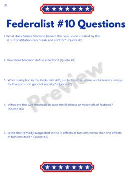 Ap Gov Understanding U S Foundational Documents Federalist By