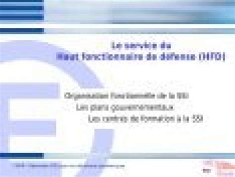 Le Service Du Haut Fonctionnaire De D Fense Hfd Acad Mie De