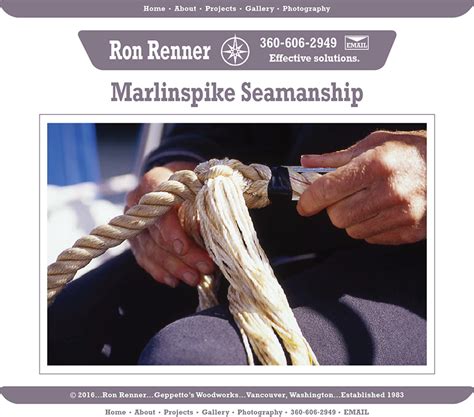 marlinspike seamanship, Ron Renner, Geppetto's Woodworks, since 1983 ...