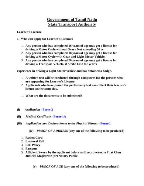 Pdf Government Of Tamil Nadu State Transport Authority Government